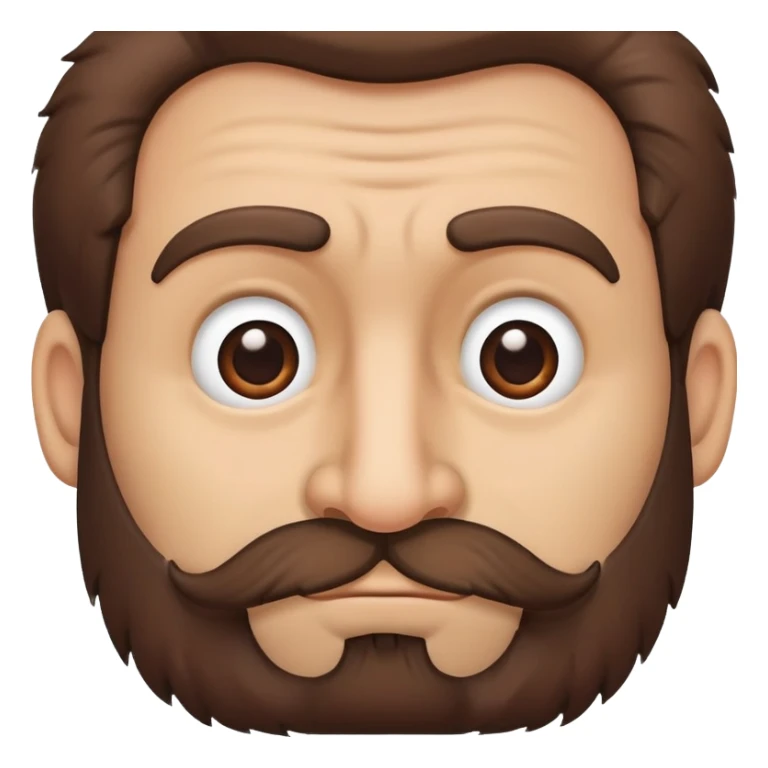 hairy man with a crooked nose sticker