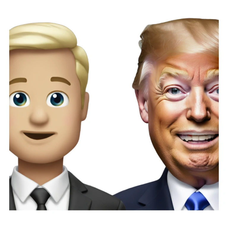 Combine Elon musk and Donald Trump  sticker