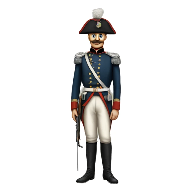 soldier in the Crimean War in full height sticker