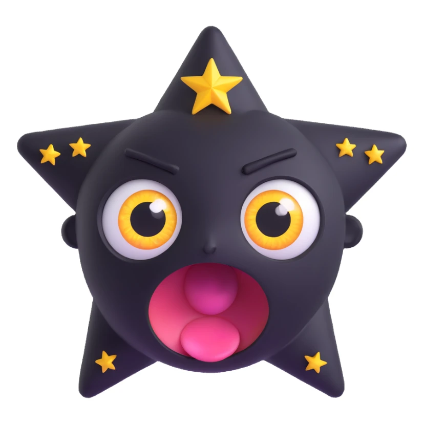 amazed face with star eyes sticker