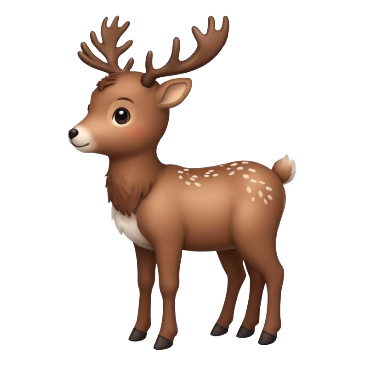 reindeer baby  cute, full body snow sticker