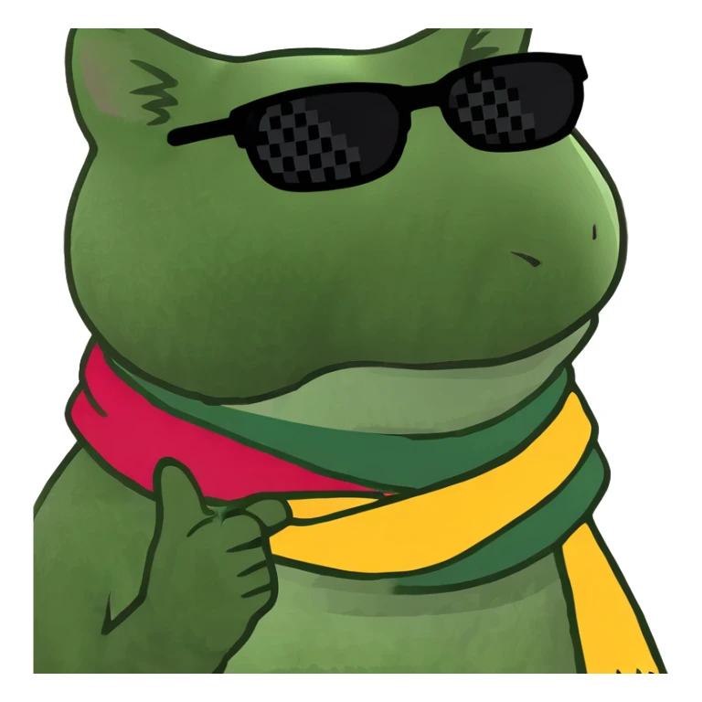 Cat with sunglasses sticker