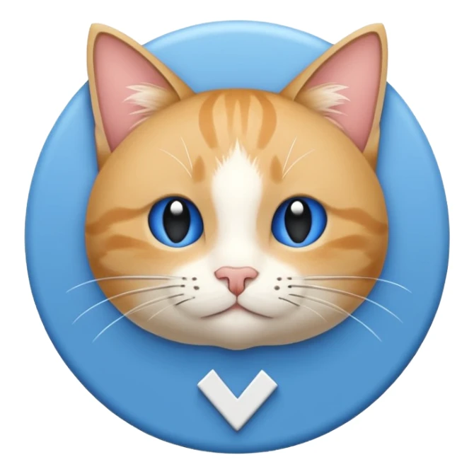 Details
The figure is a solid blue circle (TikTok Blue: #20D5F7).
The icon is a white checkmark (#FFFFFF), right in the middle.
Size 12px × 12px (in profile), proportional to font size.
Place adjacent (2-4px separator) to the username meowflis@, and medium vertically with it.
Click function sticker