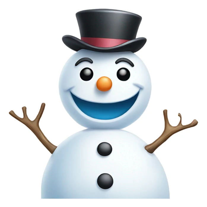 Snowman laughing sticker