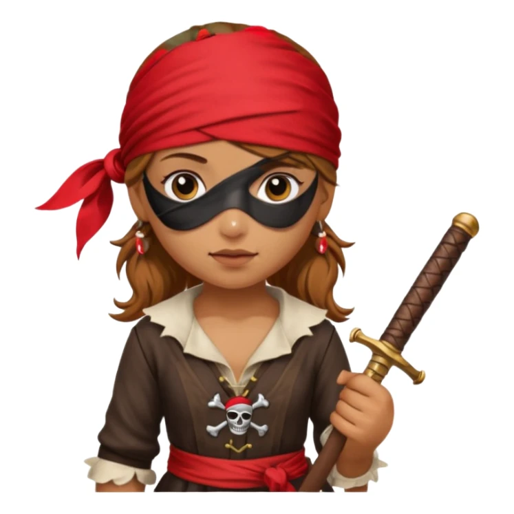 Girl pirate sticker