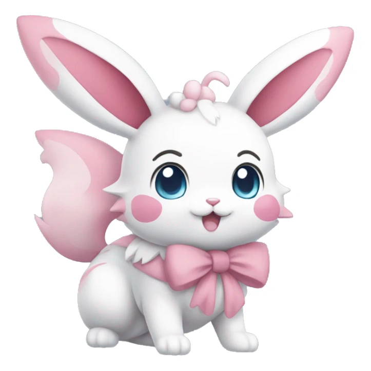 Kawaii Sylveon-Bunny-Pokémon full body sticker