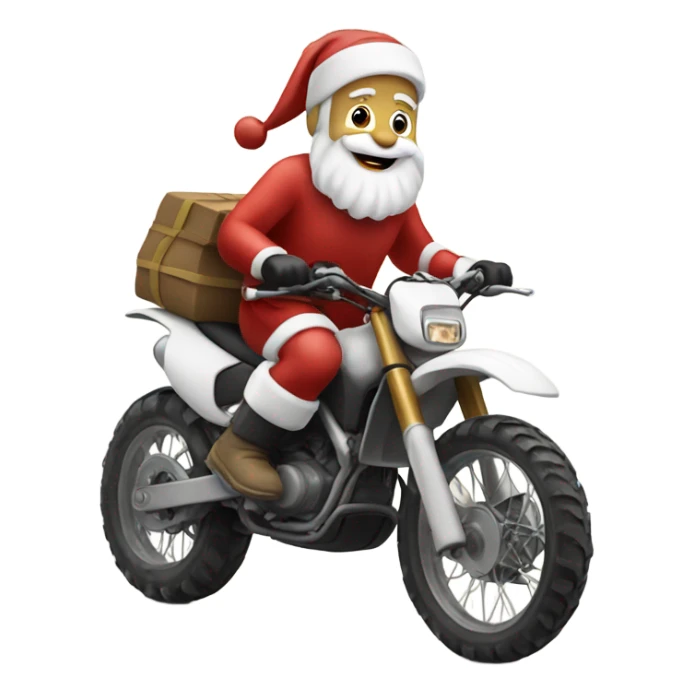 santa on a dirtbike sticker