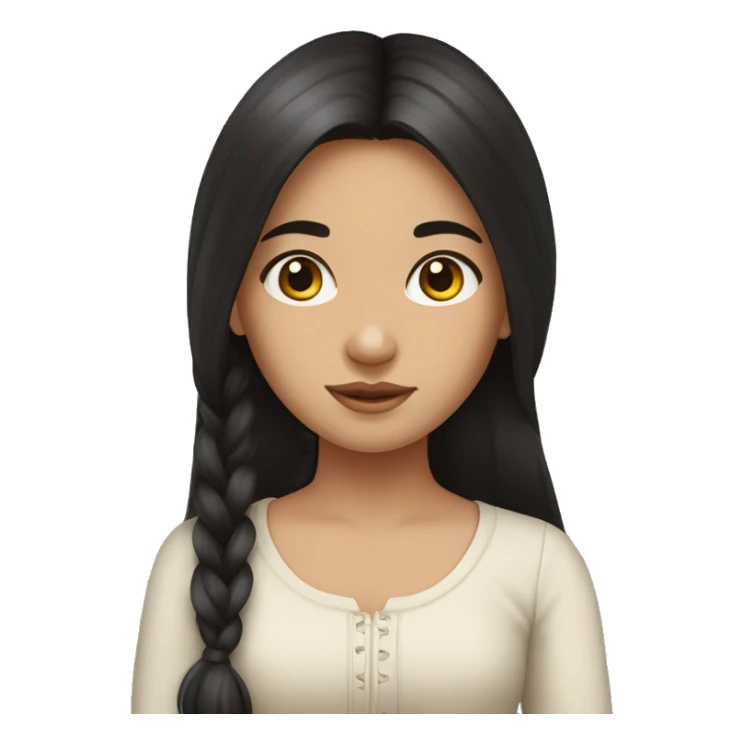 georgian girl with long dark hair  sticker