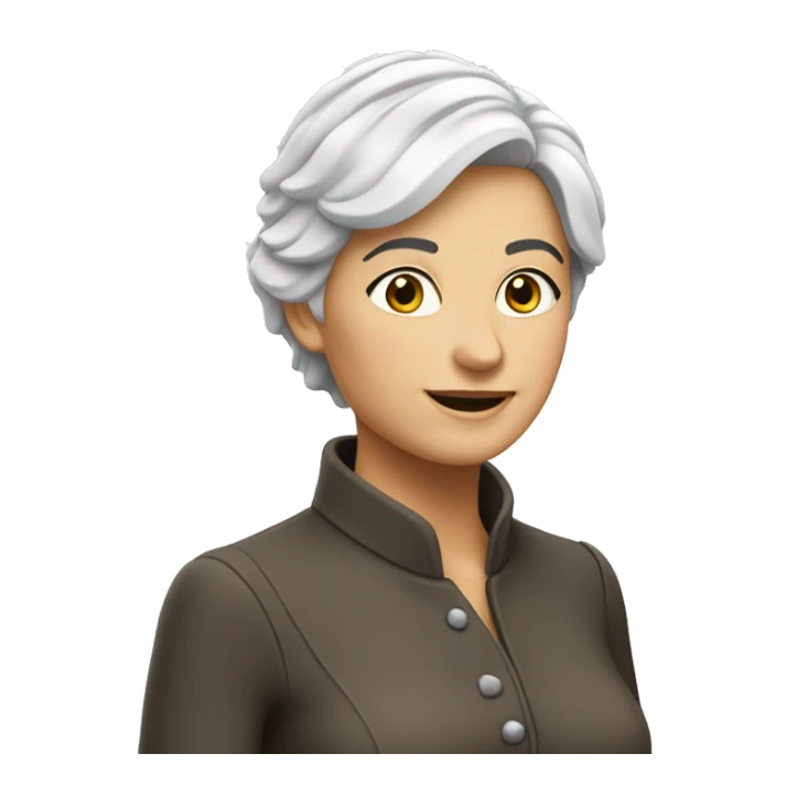 Frau: Weißes Haar - von der Seite sticker