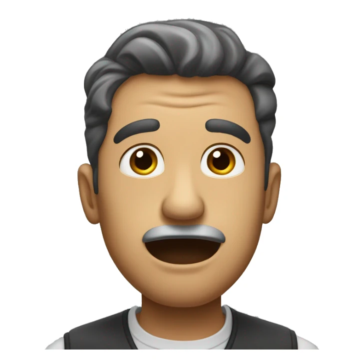 A man who lifts his lips up and spreads his hands because he doesn't know something sticker