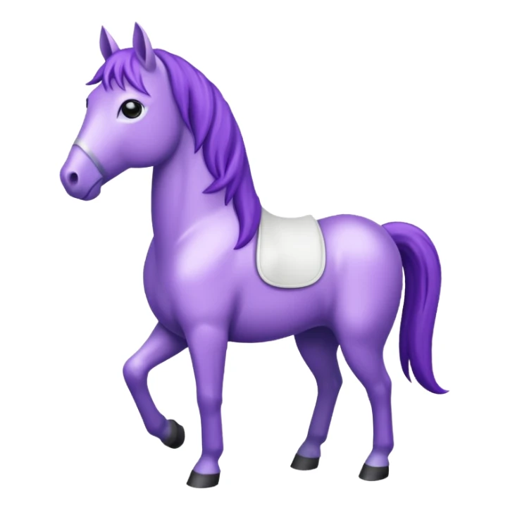 Purple horse wearing white t-shirt

 sticker