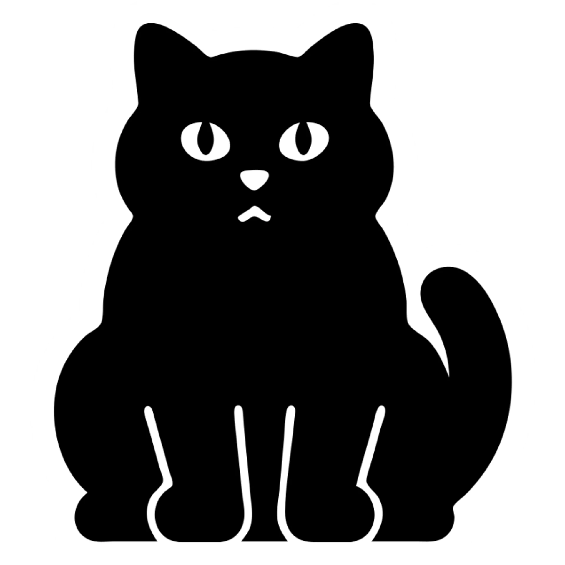 gray fluffy cat with light green eyes sticker