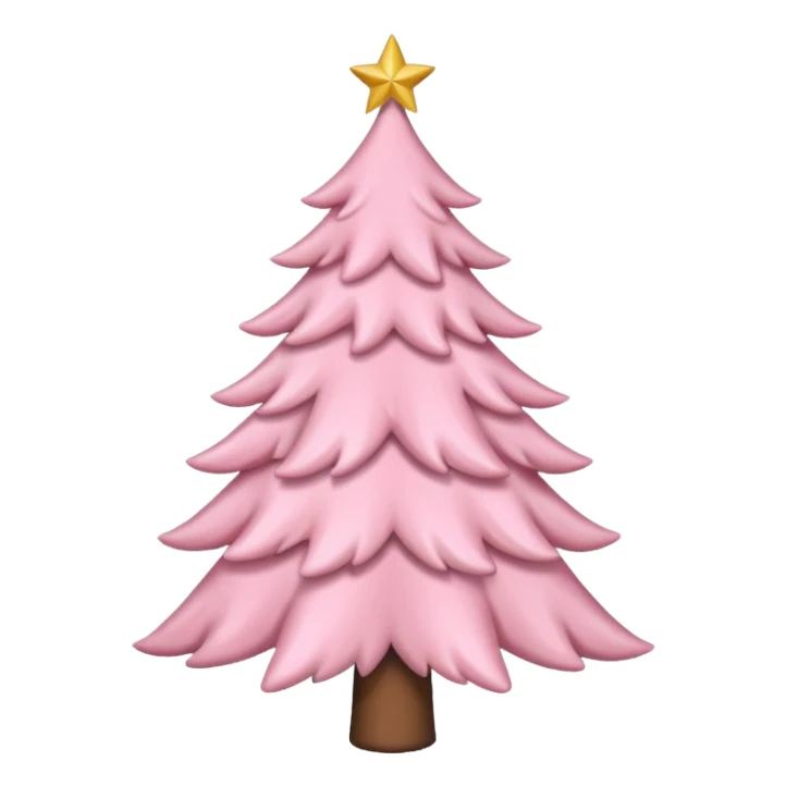 pastel pink christmas tree with pink ribbon sticker