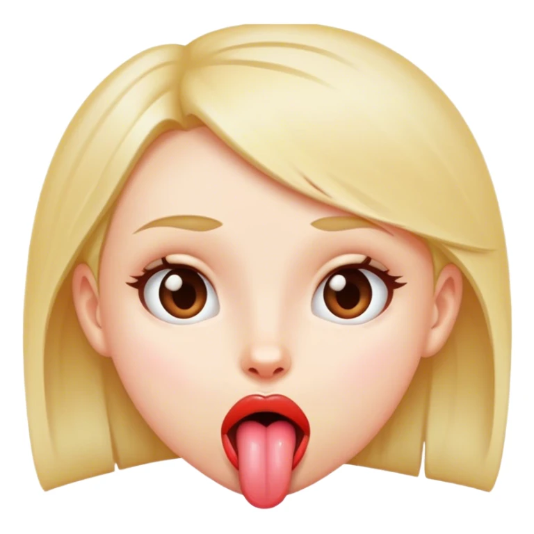 Girl with tongue out sticker