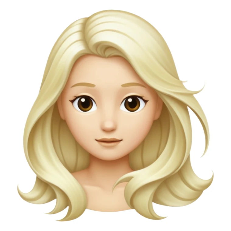 Platinum blonde hair sticker