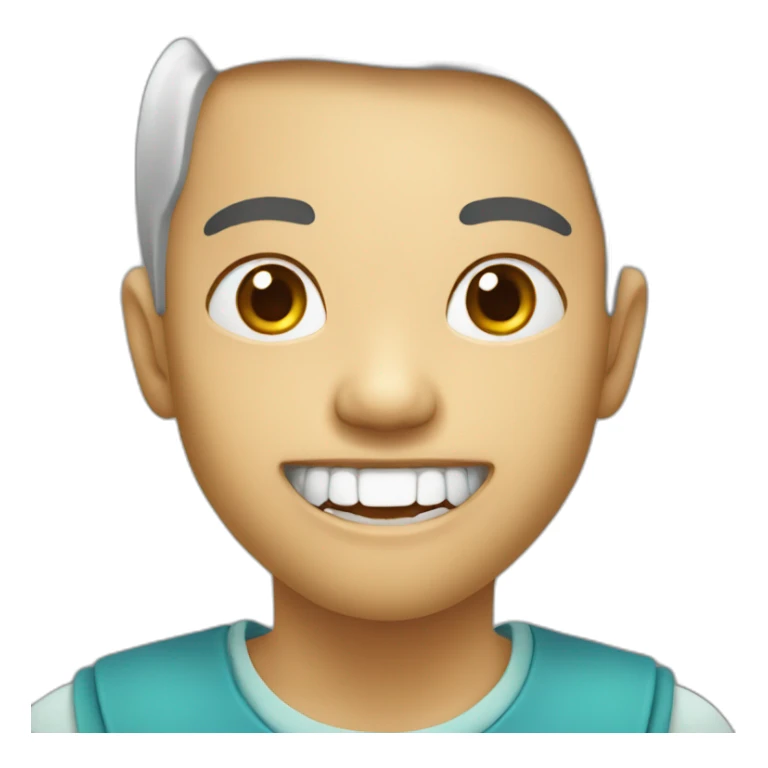 South east asian with the left front tooth missing sticker