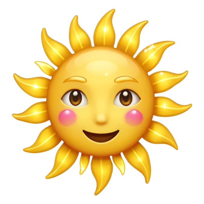 an emoji of a mix of a sparkle and sun sticker