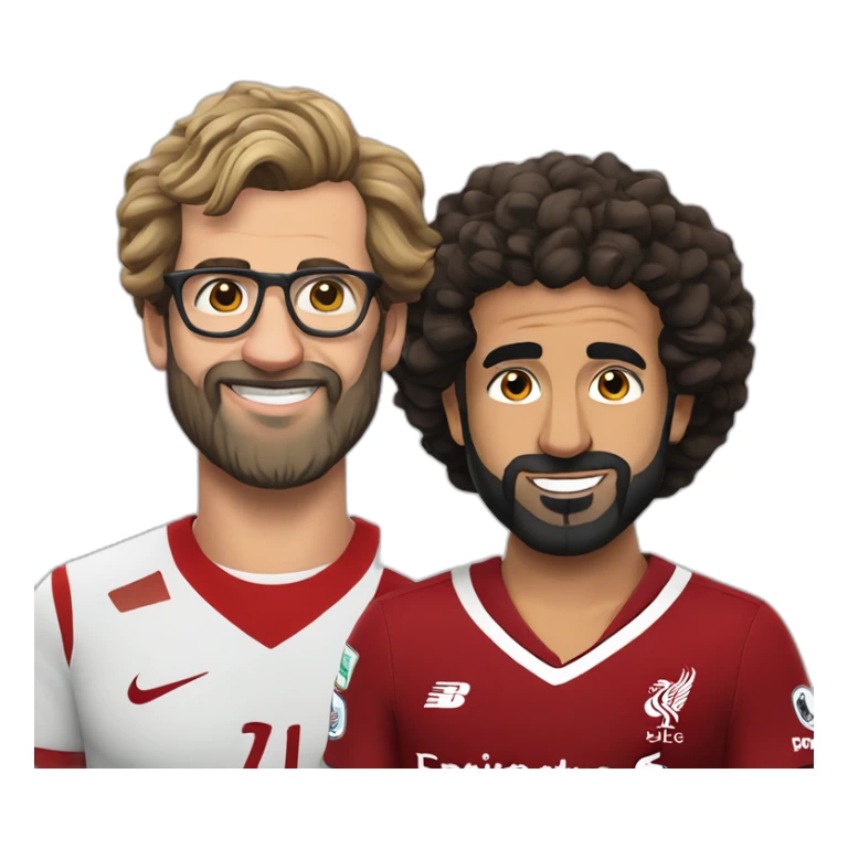 mo Salah and pregnant jurgen klopp sticker
