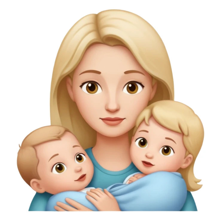 Mom and new baby sticker