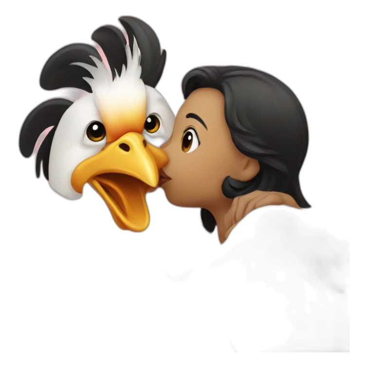 chicken kiss sticker