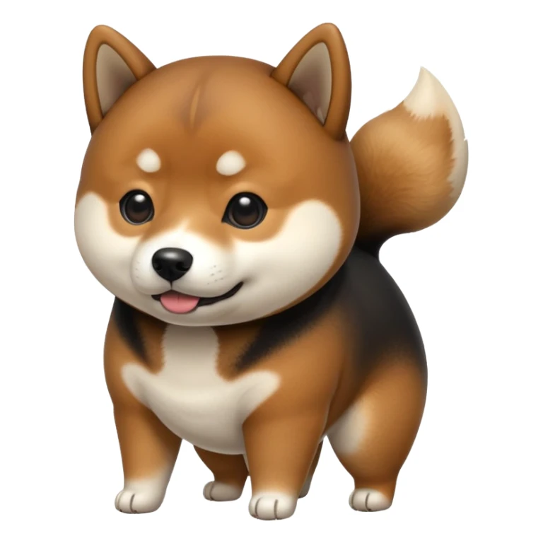 black Shiba Inu dog pooping sticker