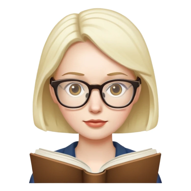 Toilet with a Book and Glasses  sticker