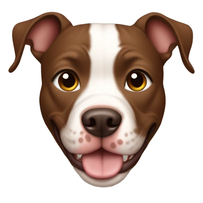 All brown Pitbull female smile  sticker