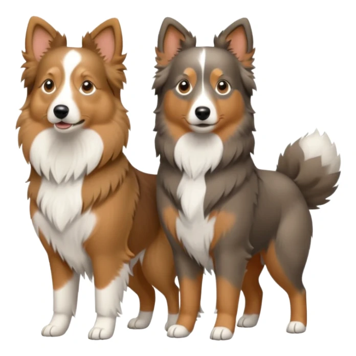 Shetland sheepdog and Australian shepherd sticker