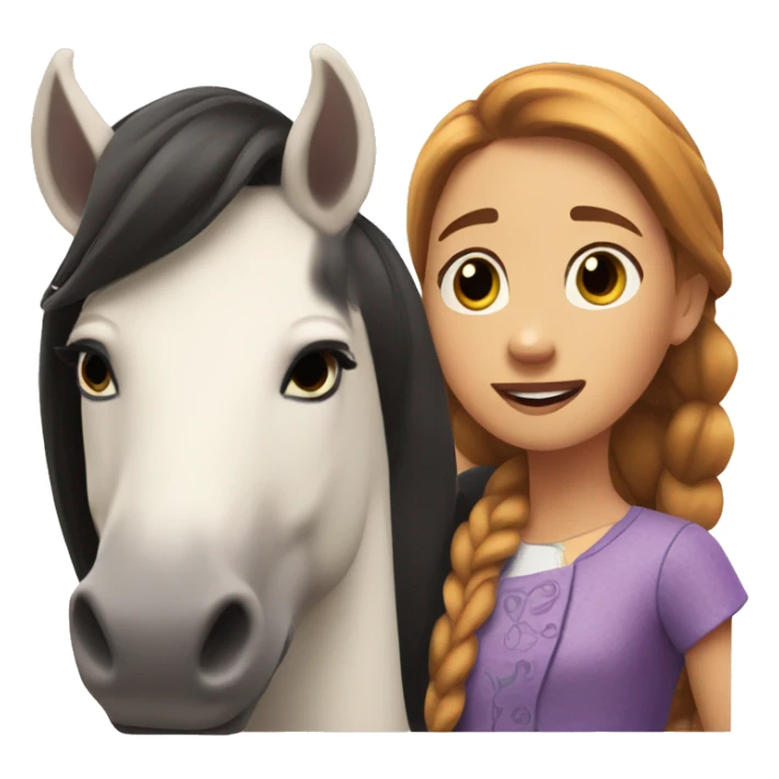 Abigail and her horse,Boomerang from Spirit riding free sticker