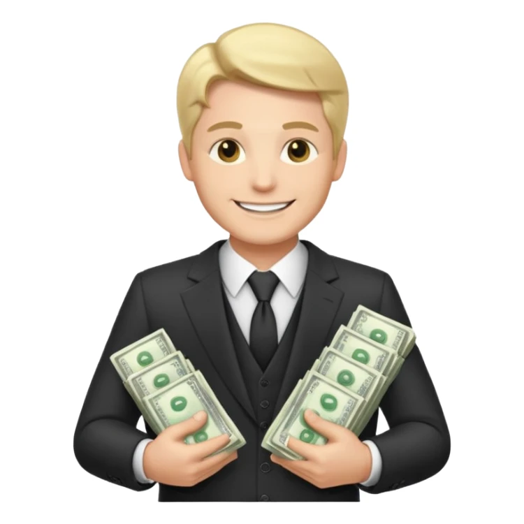 RICH MAN WITH INFINETE MONEY sticker