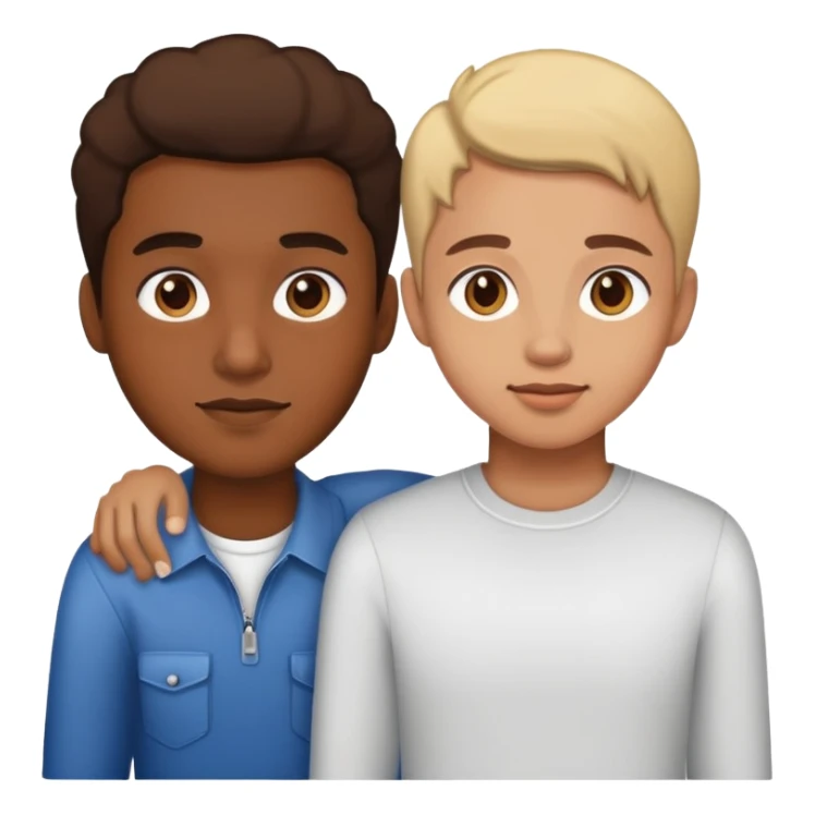 brown skin girlfriend and light skin boyfriend  sticker