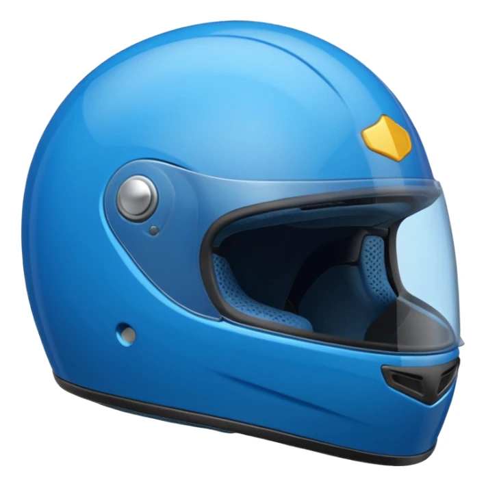 emoji capacete de moto azul sticker