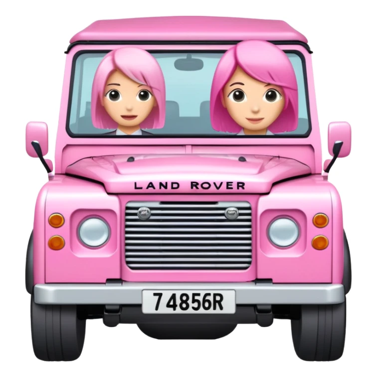 Pink Land Rover with HAIRDRESSER number plate sticker