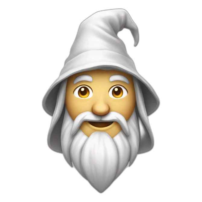 face smiling of a wizard style of Merlin, with thumbs up sticker