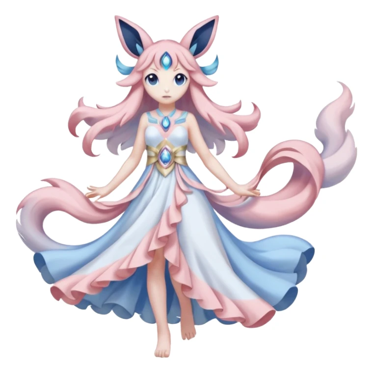 Pastel Absol-Sylveon-Umbreon- fusion (full body) sticker