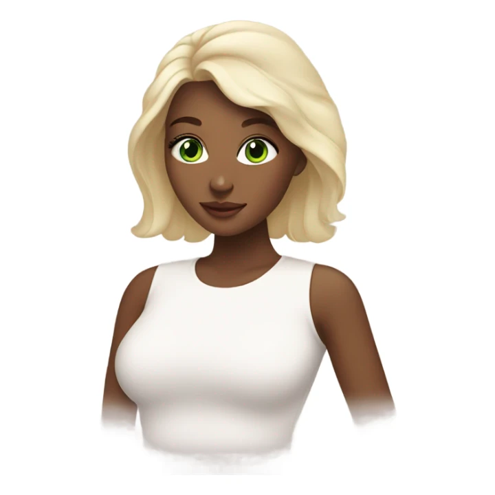 skin care girl green eyes sticker