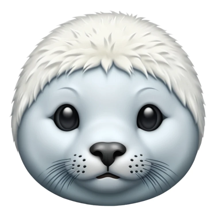 white winter & artic animal (seal with no hair )  sticker