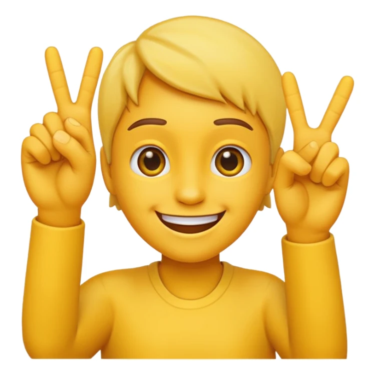 emoji holding 3 fingers up sticker