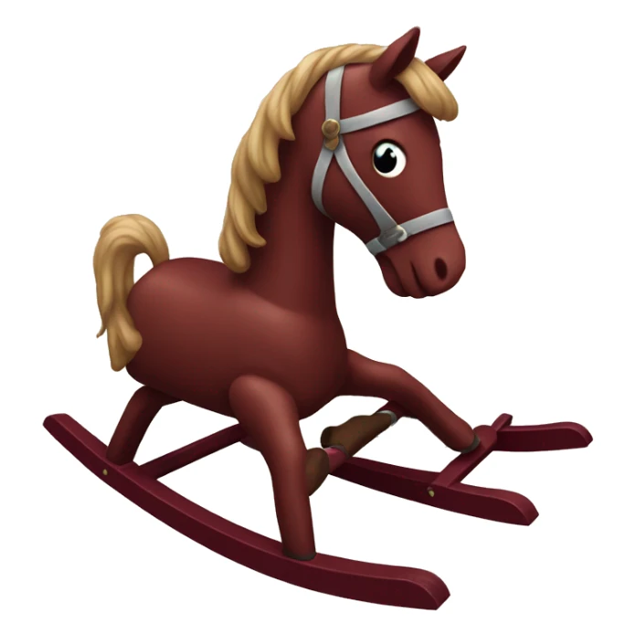 burgundy rocking horse sticker