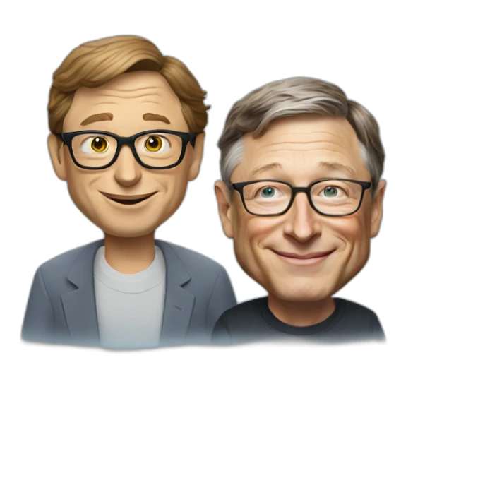 bill gates with Elon Musk sticker