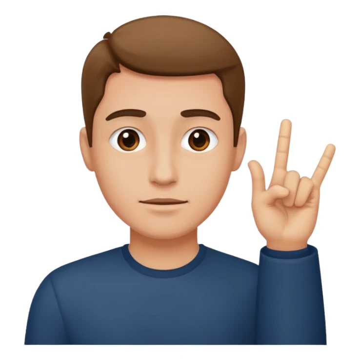 a man making the gesture of not seeing sticker