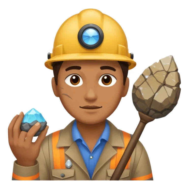 mineral rock fan geologist face sticker