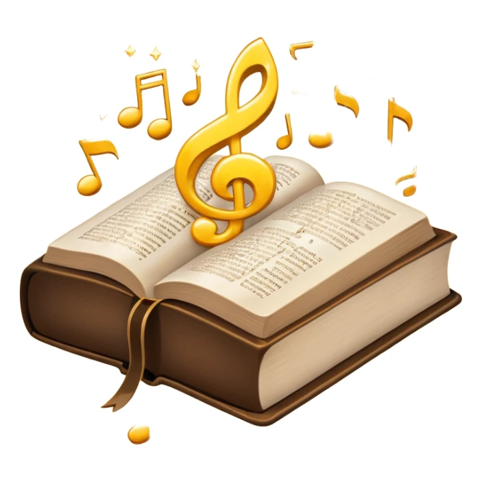 The bible is in the middle and from the left, there are emojis (typical) light(sparkling), salt, music note sticker