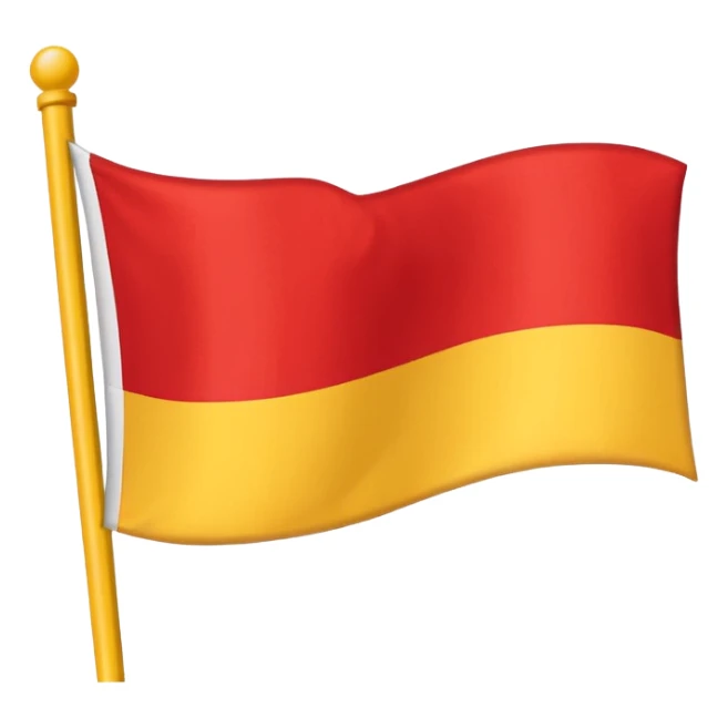 a flat flag that is split down the middle of half the polish flag and half the macedonian flag sticker