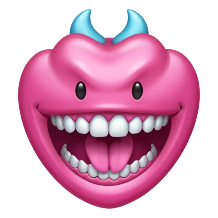 jaw droup a long monster mouth sticker