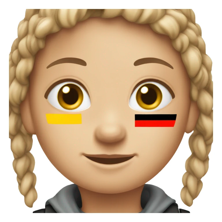 A young, white, female Geman nature traveler with a germany flag. sticker