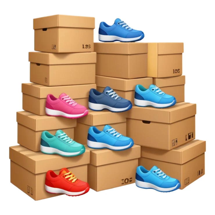 boxes of shoes sticker