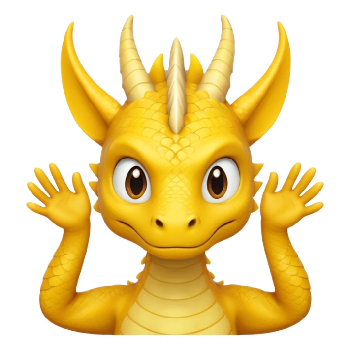 Draw a dragon that has his hands over his head (confused?) like psyduck and a head tilted sticker