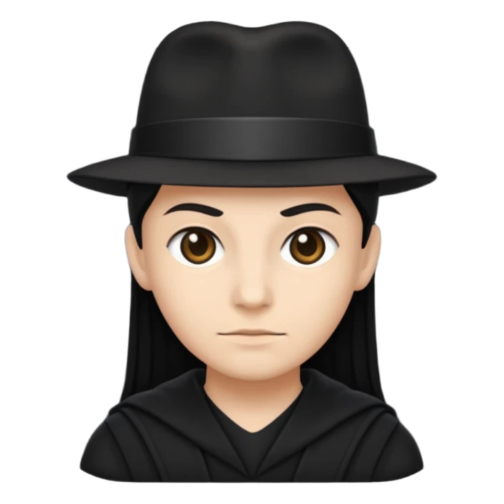 time traveler in black clothes sticker