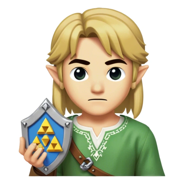 8Bit link but holding React.js logo instead of triforce piece sticker